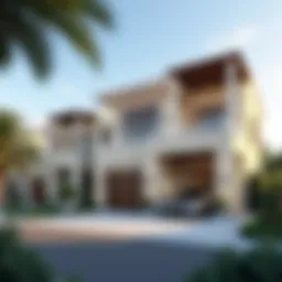 Stunning exterior view of Al Furjan villas