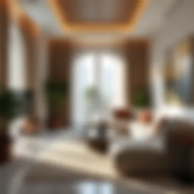Sophisticated Interiors of Jumeirah Villas Elegant living room inside a Jumeirah villa