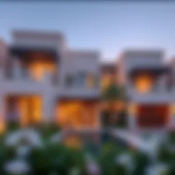 Elegant exterior view of Sidra Villas showcasing modern architecture