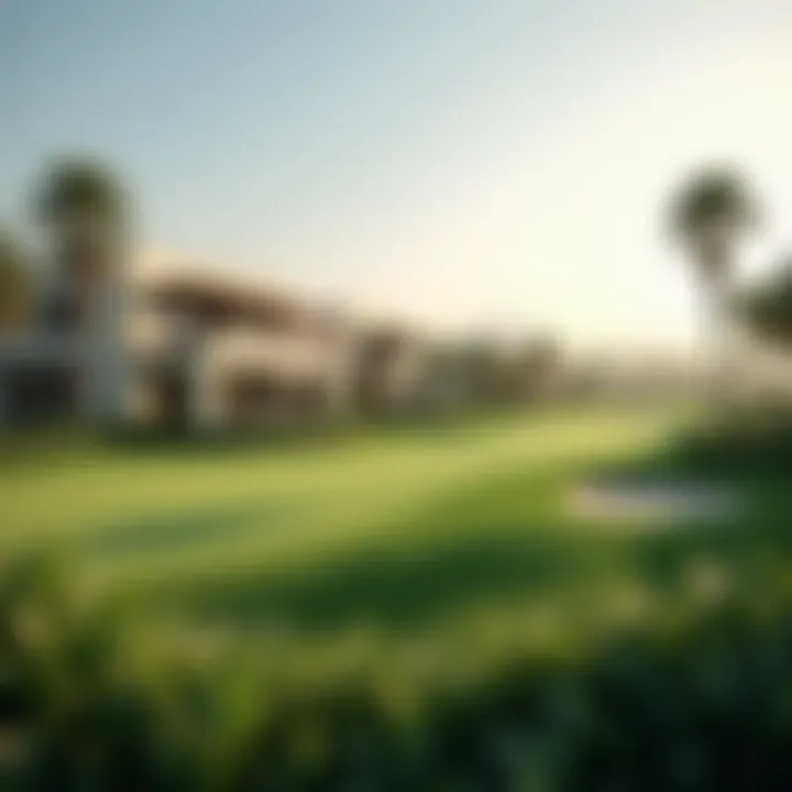 Luxury residential properties overlooking the golf course in Dubai Hills