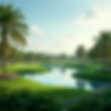 Lush Greenery and Serene Lakes of the Meadows Breathtaking view of the Meadows community showcasing lush greenery and serene lakes