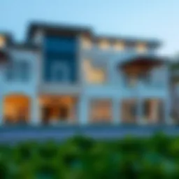 Luxurious villa exterior in Motor City, Dubai